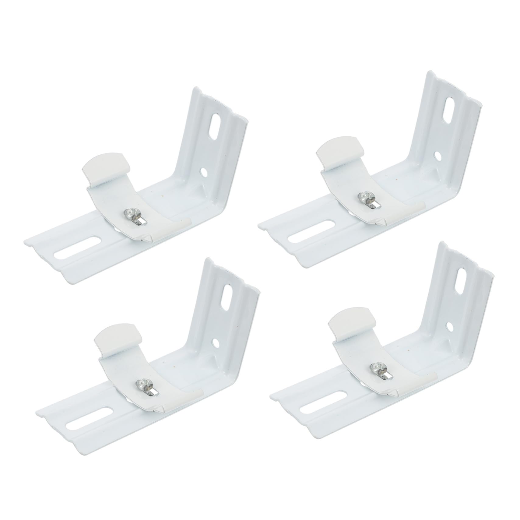 Garneck Home Bracket Supply 4pcs Practical l Shape Brackets for Curtain Rod Mounting and Wall Mounting