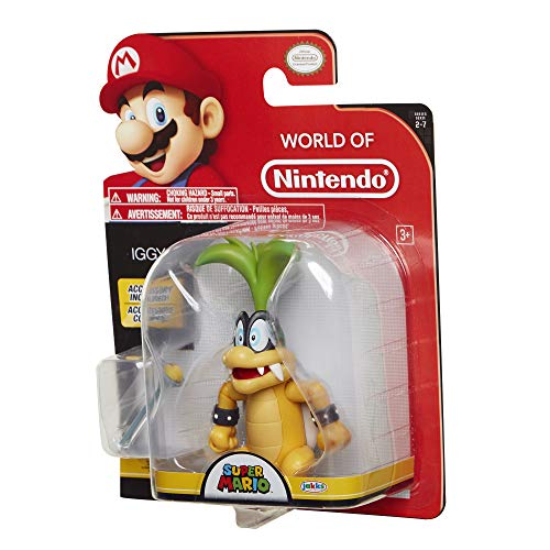 World Of Nintendo 4" Iggy With Wand Toy Figure #TOP5