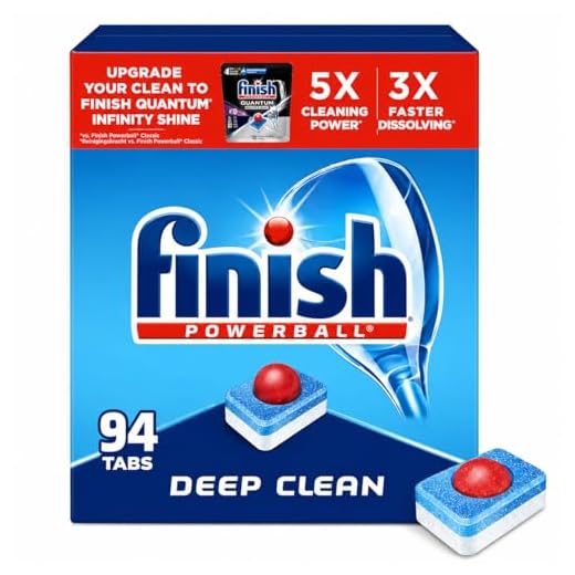 Finish - All in 1 - Dishwasher Detergent - Powerball - Dishwashing Tablets - Dish Tabs - Fresh Scent, 94 Count (Pack of 1) - Packaging May Vary