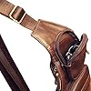 Xieben Leather Sling Backpack Crossbody Chest Bag Pack for Men Women Travel Outdoor Sports Hiking Camping Shoulder Day Pack Daypack Coffee #4