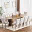 Table With 10 Beige Chairs