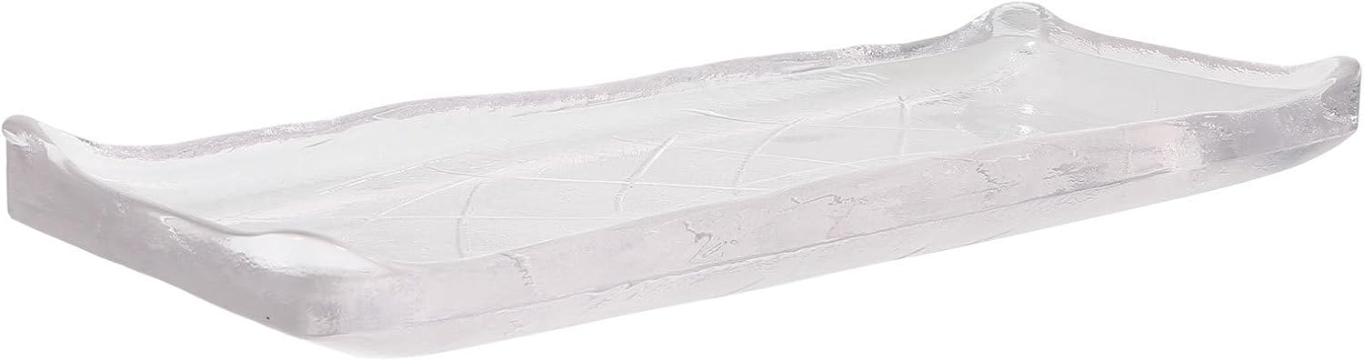 Glass Sushi Serving Plate Rectangular Oblong Dinnerware