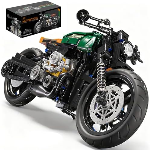 serfiman Classic 1:8 Super Motorbike Building Educational Bricks Sets Construction Plastic City Racer Technical Toys Gifts for Kids Boys Adult 600+pcs Motorcycle Building Block Creative