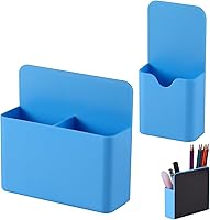 Vista 21 de Soporte magnético para bolígrafos, paquete de 2 soportes magnéticos para rotuladores de borrado en seco con compartimentos generosos, organizador