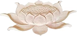 1PC Wooden Carved Onlays for Bed, Door, Cabinet, Wardrobe - DIY Unpainted Wood Appliques (25x12cm/9.84x4.72")