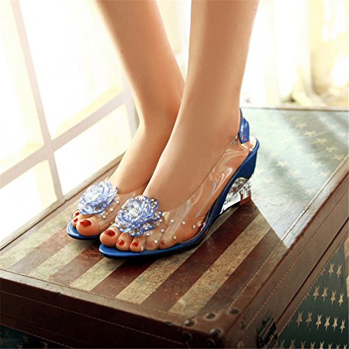 MFairy Wedge Heel Jelly Shoes Spring/Summer Low Heel Sandals4