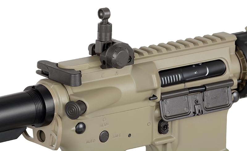 Fusil Rifle réplica Airsoft eléctrico CM.513 M4 Tan Cyma con batería, Cargador de batería y Cargador de Bolas hi-Cap