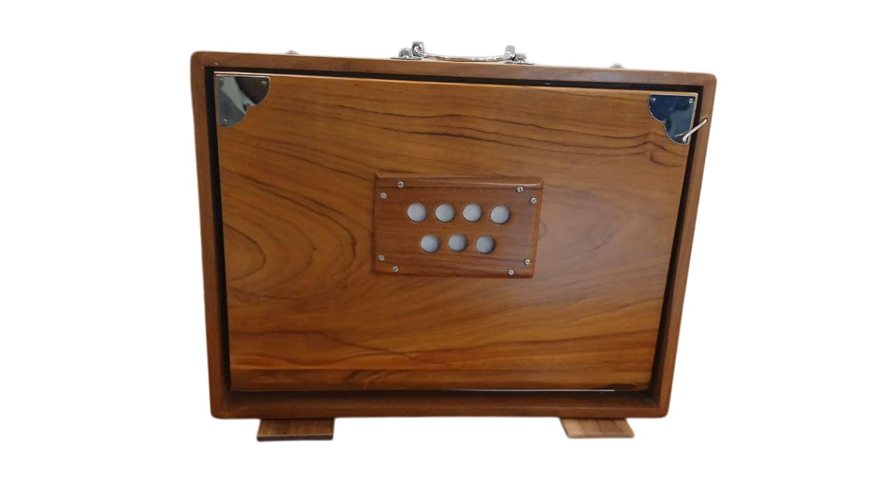 SHRUTI BOX SURPETI BIG FOOT PEDALE 440Hz 13 NOTE STRUMENTO MUSICALE IN LEGNO DI TEAK BKK544