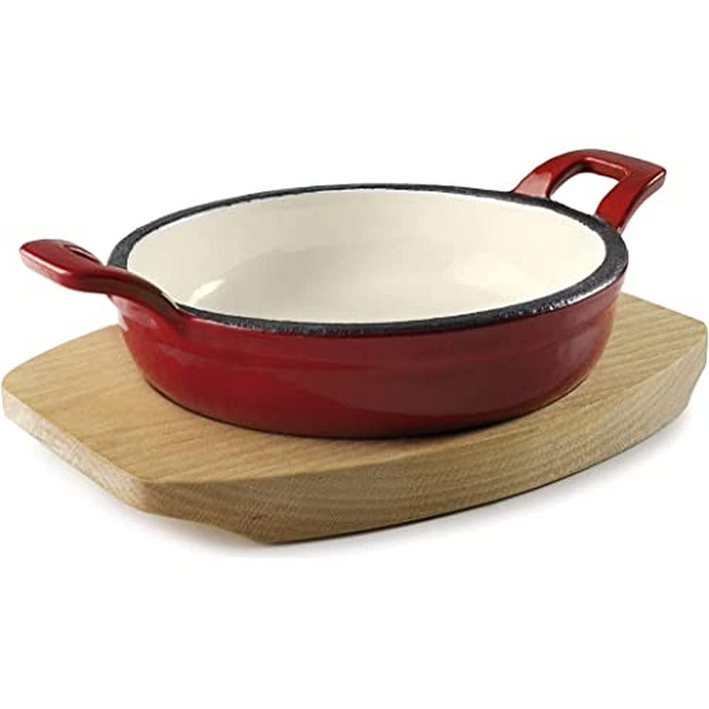 Casserole ronde Magma Red 16 cm en fonte d'aluminium au design élégant