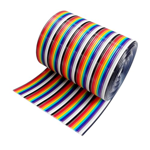 Câble IDC 28 AWG UL2651 nappe plate 50 broches pas 1.27mm arc-en-ciel pour carte mère et prototype