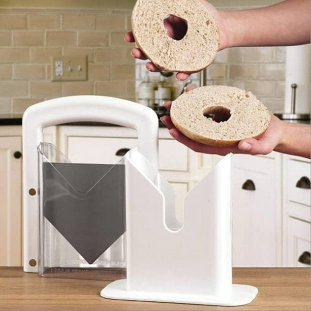 Compare Generalia Bagel Slicer Guillotine with White Plastic and