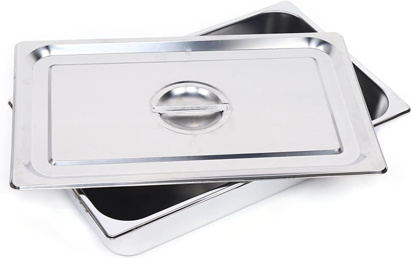 Juego de 4 recipientes para Calentar Alimentos, Adaptador para Platos de frotamiento para buffets de hoteles, Empresas de Catering, recepciones, entornos de autoservicio, restaurantes,Plata
