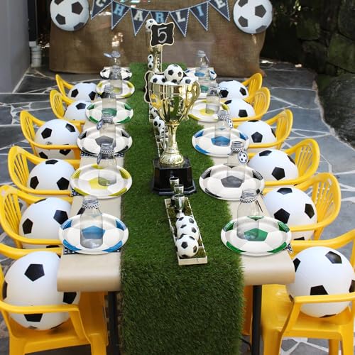 Ptecdrots XX-12 40 Pcs Soccer Party Plates Decorations thumb #2