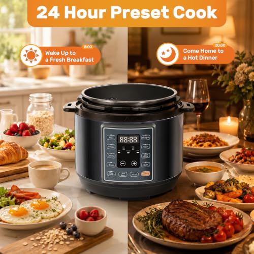 Image of DUMOS 10-In-1 Electric Pressure Cooker, 3QT Stainless Steel Multi-Cooker