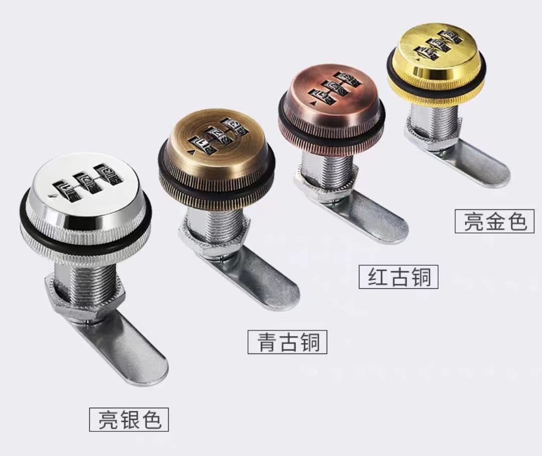 Candado, candado de combinación, Candado de casillero con combinación reiniciable, Cerradura de combinación Aleación de zinc Robusto Código de 3 dígitos de 20 mm Combinación de leva Cerradura segura s
