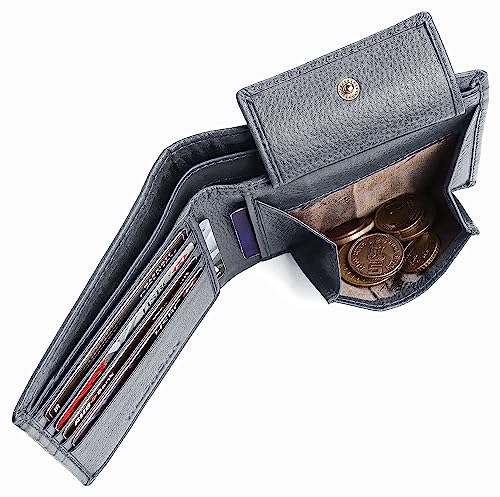 Image of WildHorn Rfid Protected Leather Wallet For Men, Grey