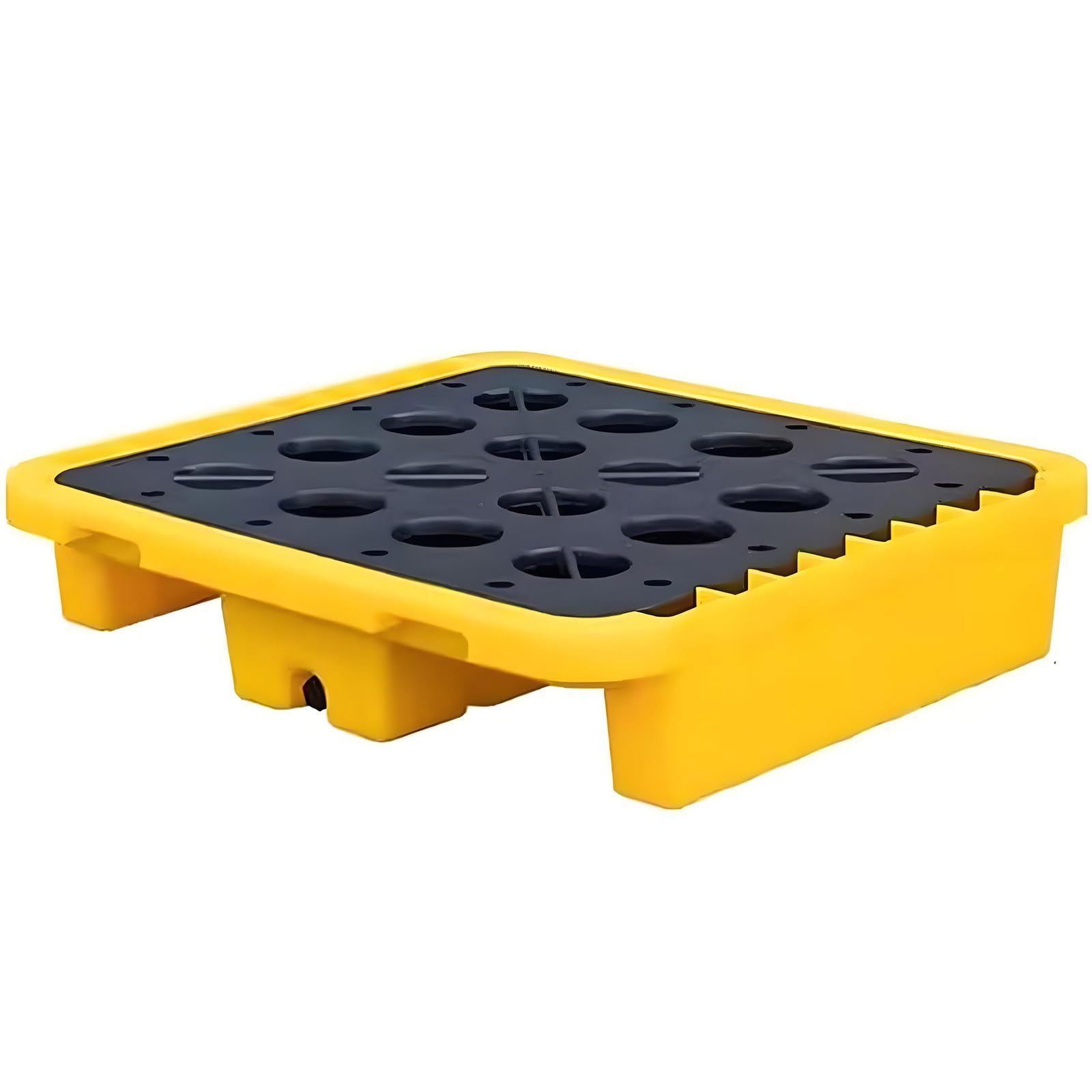 JKJZSALJ Stackable Modular Spill Containment Pallet Tray With Drain & Grating, 50-4000Kg Capacity - Perfect For Industrial Chemical Storage & Hazardous Material Safe,72 * 72 * 16cm