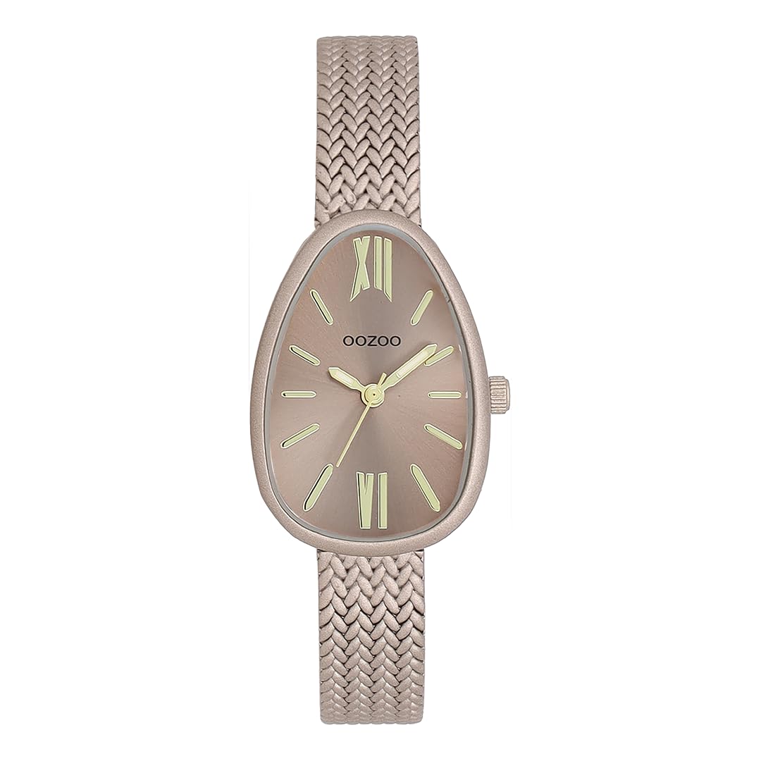 Oozoo Timepieces Damen Uhr - Armbanduhr Damen mit Lederarmband | Hochwertige Uhr für Frauen - Edle Analog Damenuhr in eiförmig