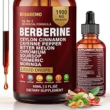 14-in-1 Berberine with Ceylon Cinnamon Supplement Liquid Drops, 1900mg