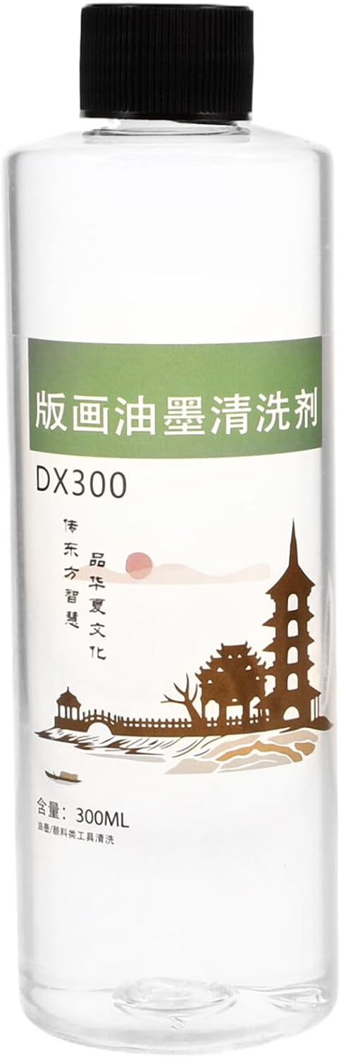 Multi-use Ink Cleaner 300ml Portable Paint Cleaning Agent for Oil-based and Plate-making Pigments Easy to Use Household Pigment Cleaner for Painting Artists