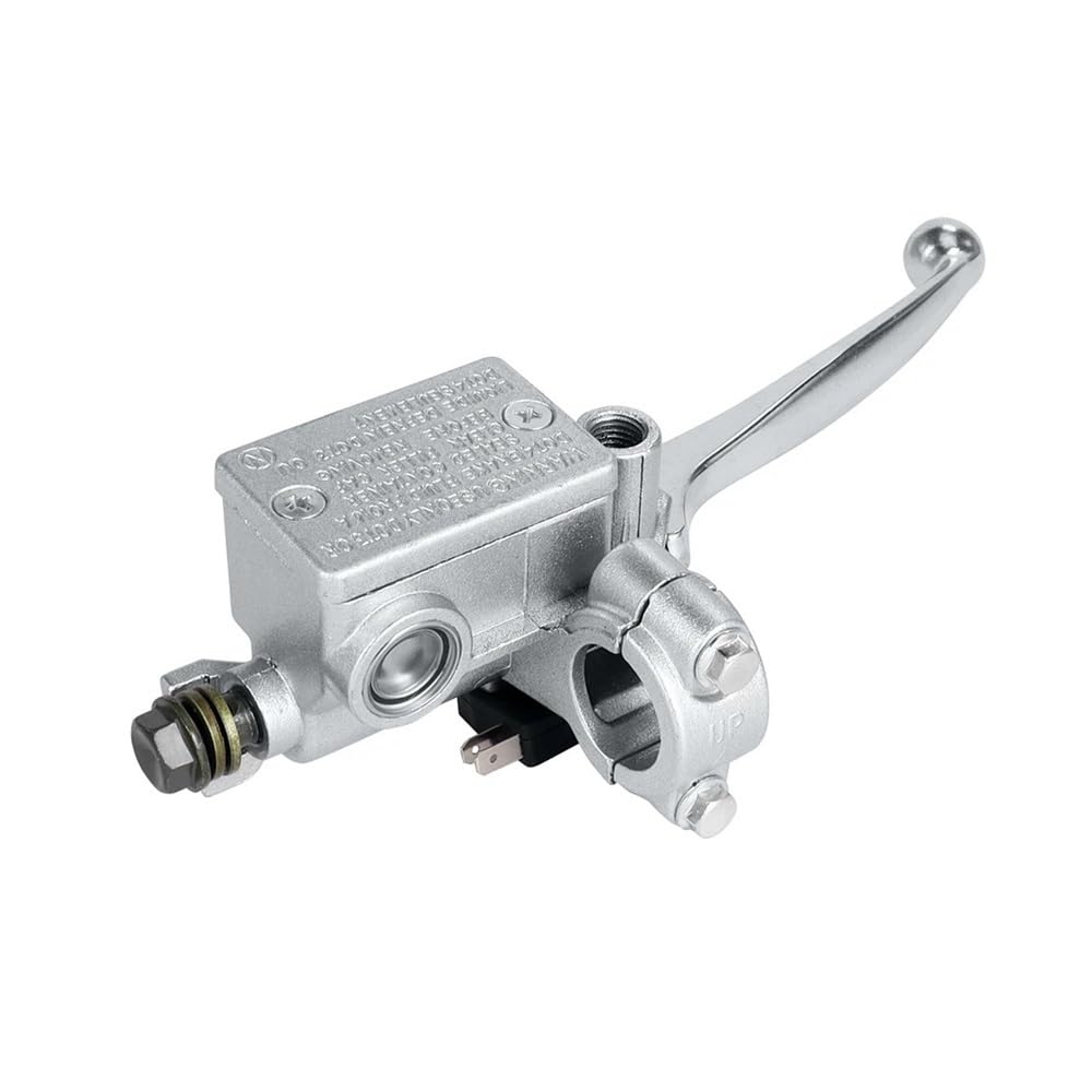 VghkDFCFH Motorcycle Clutch Lever Motorcycle Brake Pump Front Master Cylinder Hydraulic Lever Right for Quad Moped Scooter Buggy Go Kart(Silver)