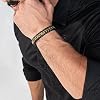 SERASAR | Premium Genuine Leather Bracelet [Steel] for Men in Black | Magnetic Stainless Steel Clasp in Black, Silver and Gold | Exclusive Jewellery Box | Great Gift Idea