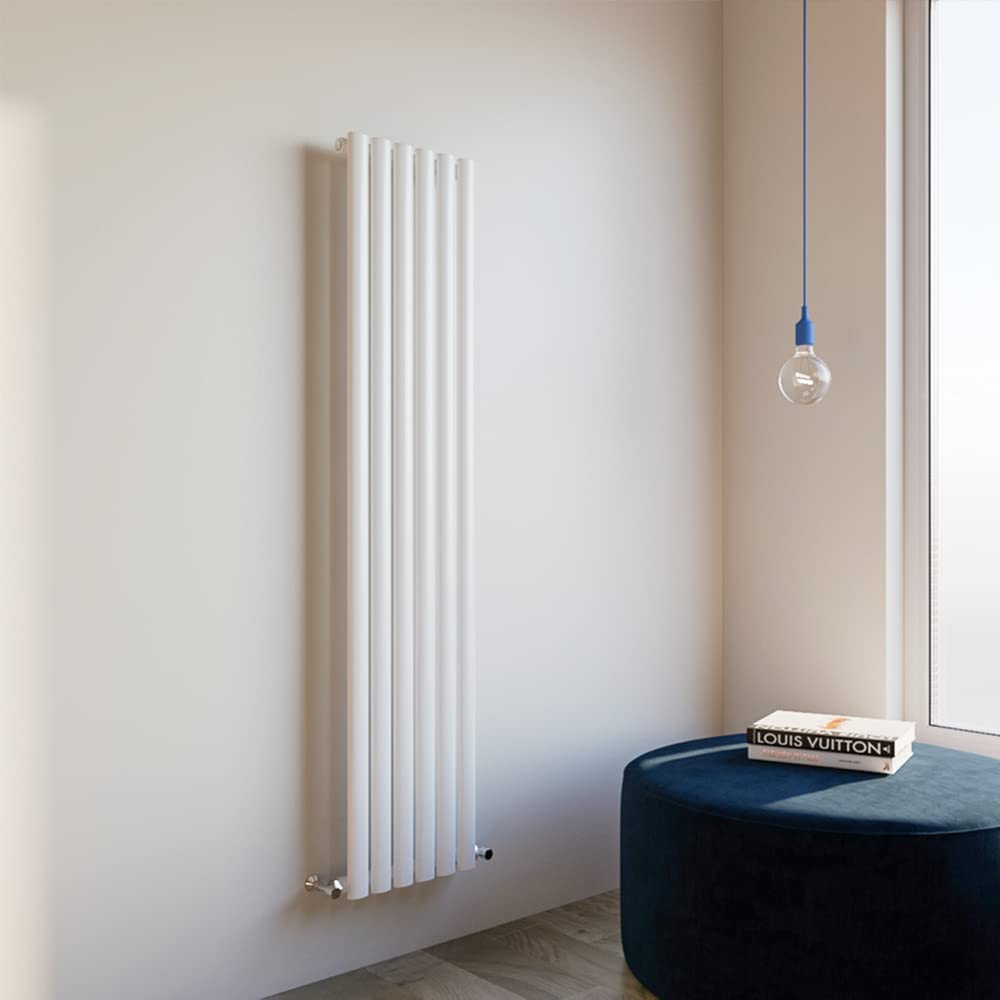 Oval Column Radiator 1600x354mm Vertical Design Single Central Heating White Rad โ image 1