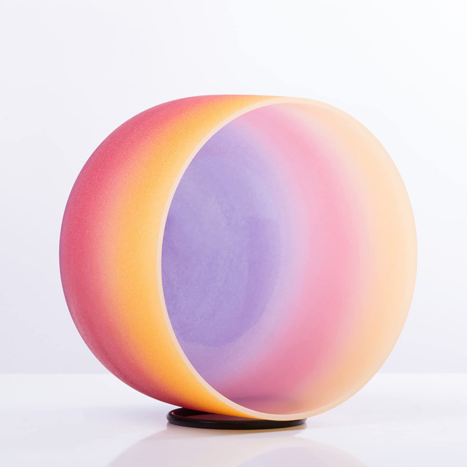 Kristall- Singing Bowl - Rainbow-Serie, 7 Anmerkung C/D/E/F/G/A/B Chakra Sound Heilung Percussion mit Tragetasche, Seide Brokat Kissen, Schaffellstift, Geschenk for Yoga Meditation Zen