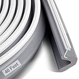 40 Feet Door Weather Stripping for Large Gap, Kerf Door Seal for Easy Installation (Grey)