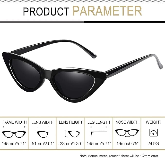 Image of Black Jones | Full Rim Cat Eye Sunglasses | 100% UV Protected | Black Frame & Black Lens | Women | Medium |