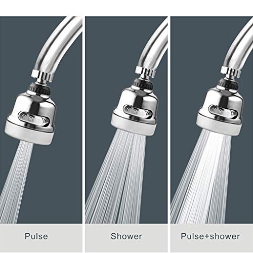 Movable Kitchen Faucet Head 3 Modes Adjustable Faucet Sprayer Head, 360° Rotatable Water Saving Faucet, Anti Splash Power Spray Bubbler Tap for Kitchen, Bathroom