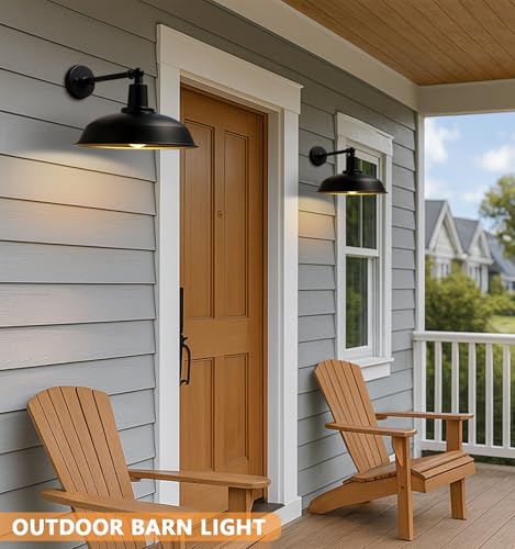 Evkcevla 15" Outdoor Barn Light, Straight Arm Barn Light, Black Farmhouse Industrial Style, Waterproof and Rustproof, Perfect for porches and garages. by Evkcevla - Image 7