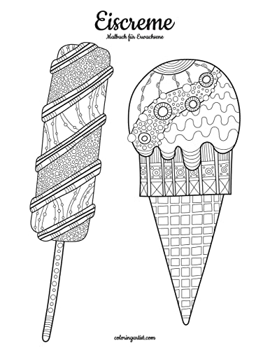 Eiscreme-Malbuch für Erwachsene 1 (German Edition)