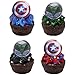 Marvel Studios' Captain America: Brave New World Cupcake Rings, 24 Captain America & Falcon Cupcake Decorations, Food Safe Cake Toppers, Party Favors – 24 Pack