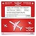 Produktbild Save the Date Karten zur Hochzeit (10 Stück) - Flugticket Motiv in Rot