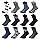 Uizuooy Chaussettes Enfants Garçons Filles Chaussettes de sport Football Coton Unisexe Chaussettes colorées Chaussettes de compression Enfants Respirantes Chaussettes de Tennis 12 paires 2873-31_34