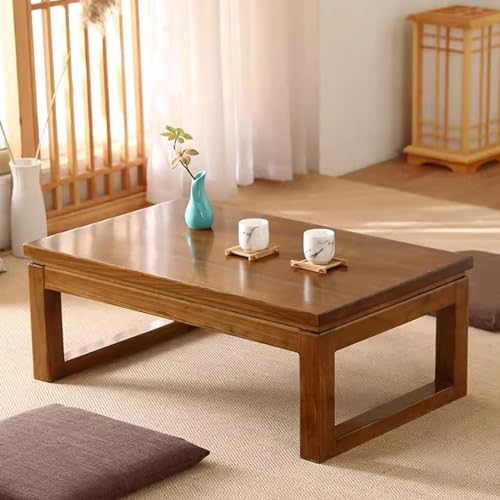 Table basse au sol en orme pour optimiser les petits salons - 3