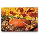 Arts Language Funny Doormats for Entrance Way Indoor Front Door Welcome Rugs Autumn Leaves Happy Tha