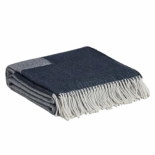 Image of GANT Logo Throw, Evening Blue, 130 x 180 cm