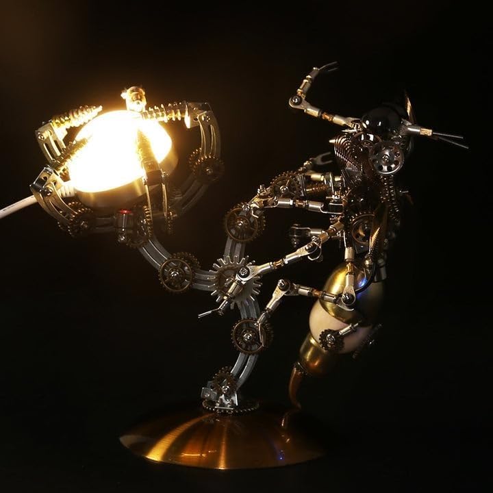 Puzzle metalowe 3D dla dorosłych, mechaniczna metalowa lampa biurkowa z pszczołami, zestaw modeli do składania, zestaw do samodzielnego montażu łamigłówka,dla dorosłych prezent urodzinowy 627 szt.