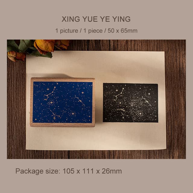 EduPro - Vintage Castle Landscape Beech Wood Seal Creative DIY Journal Decoration Material Rubber Stamp Stationery School Supplies (YZ-YYCB-06)