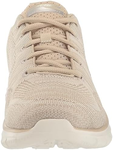 Skechers Sport Women's Women's Track Sneaker, Taupe/Pink=TPPK, 10 | Image 1