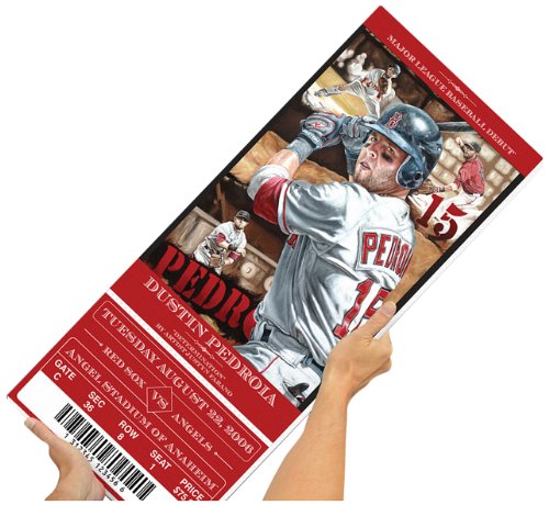 MLB Boston Red Sox Dustin Pedroia Artist Series Mega Ticket