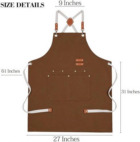 Miniatura 2 de Delantal de cocina para el hogar, cocina, horneado, jardinería para mujeres y hombres