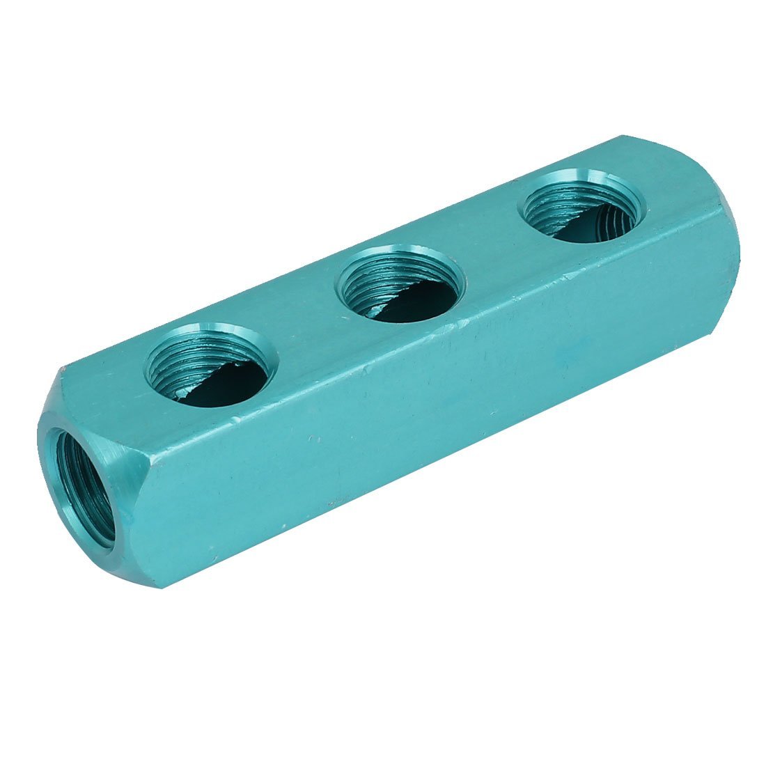 STORE99® a15042200ux0169 1/2Pt thread 3 Way Quick Connect Air Manifold Block Splitter, Sizenameinternal" ID, Metal