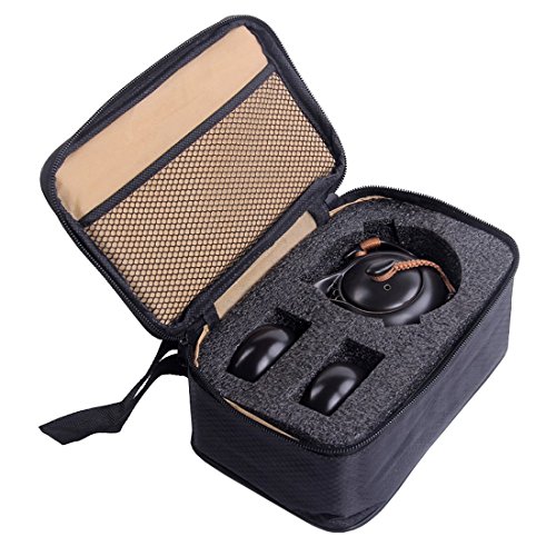 Tea Talent Chinese & Japanese Portable Travel Kungfu Tea Set - Porcelain Teapot & Teacups & Bamboo Tea Tray & Tea Towel With Handbag, Black #TOP3