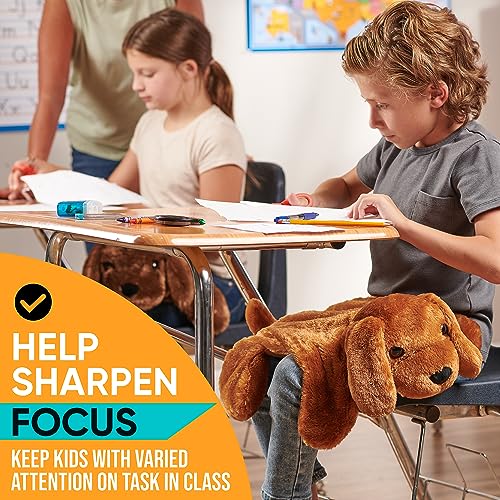 Image of FRIENDLY CUDDLE Weighted Lap Blanket for Kids & Adults - Kids Weighted Blanket - ASD, Sensory Processing Weighted Stuffed Animals Dog Toy - Microwavable Weighted Lap Pad for Kids, 5 Lbs.