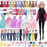 Miunana 38 Pezzi (Selezionati A Caso) Per 11.5 Pollici 30 cm Bambola: 2 Vestiti Da Sposa + 2 Abiti + 2 Pantaloni + 2 Costumi Da Bagno + 12 Vestiti Moda + 10 PCS Scarpe + 8 Accessori
