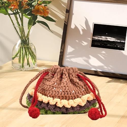 Crocheted Bag Handcrafted for Women Cute Hamburger Hand Crocheted Knitted3