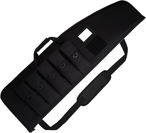 Miniatura 1 de LXDAZSX Funda blanda para rifles para armas de tiro y caza, almacenamiento de deportes, con transporte acolchado, 5 bolsas, correa ajustable para el